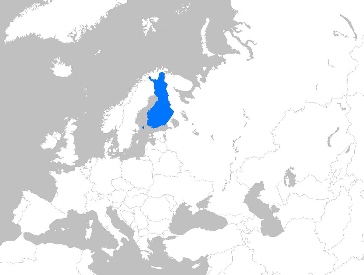 Finlanda në hartën e evropës