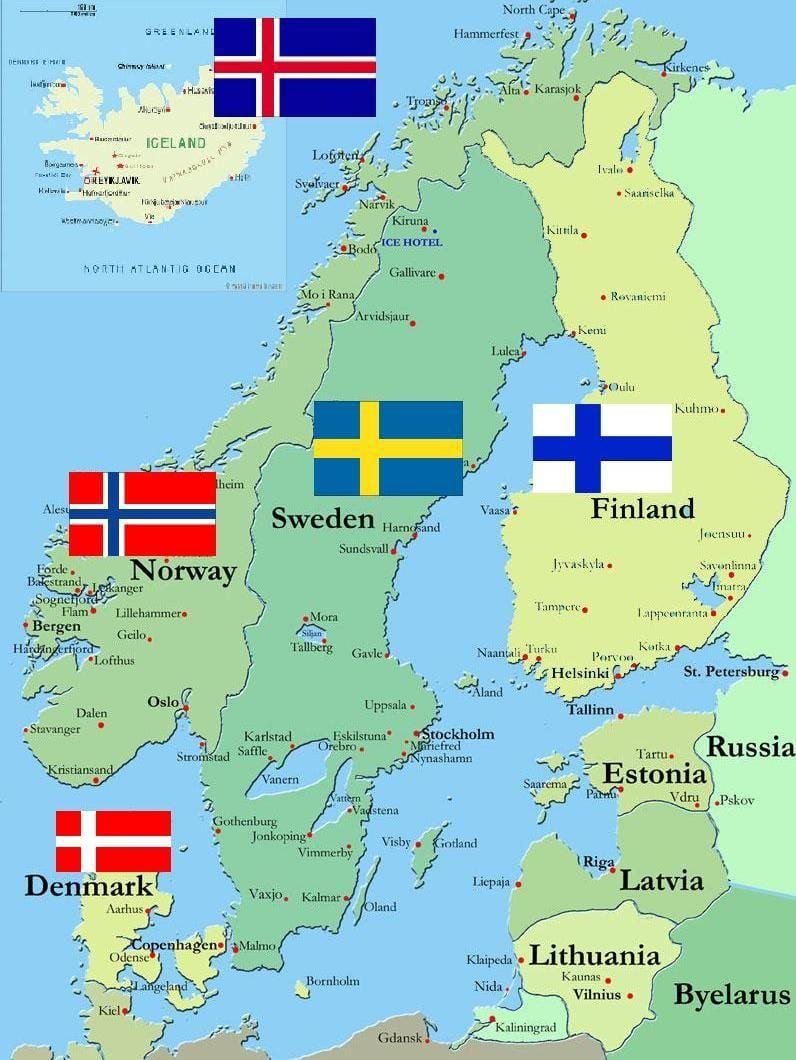 Harta e Finlandës vendit