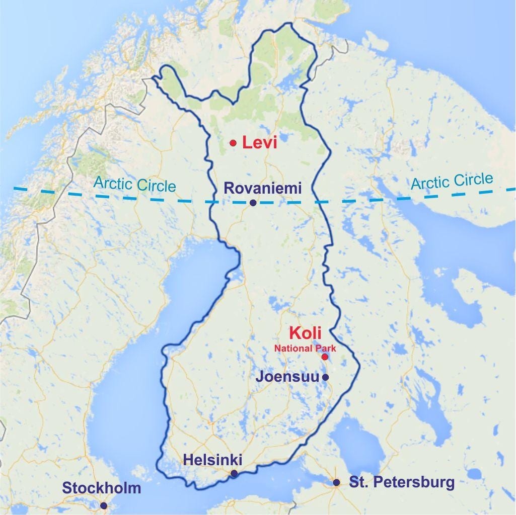rovaniemi hartë Finlandë