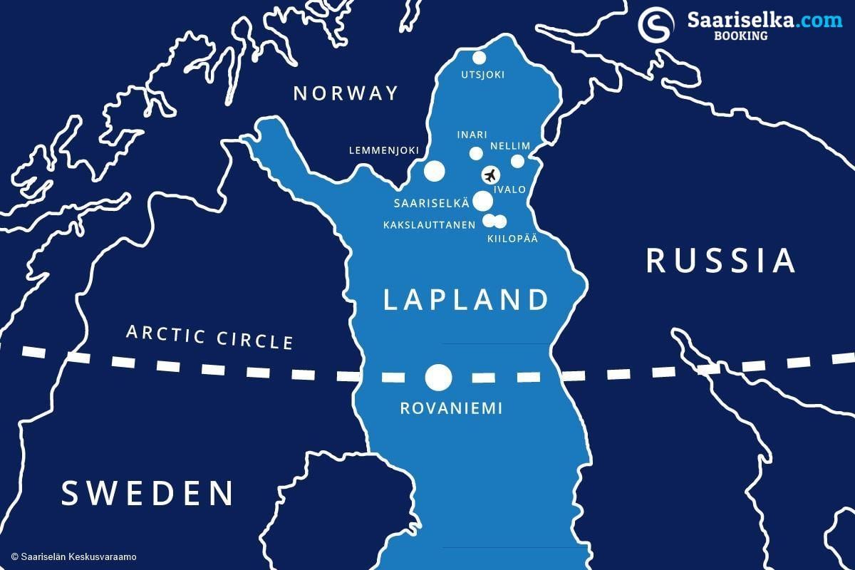 harta e saariselka Finlandë
