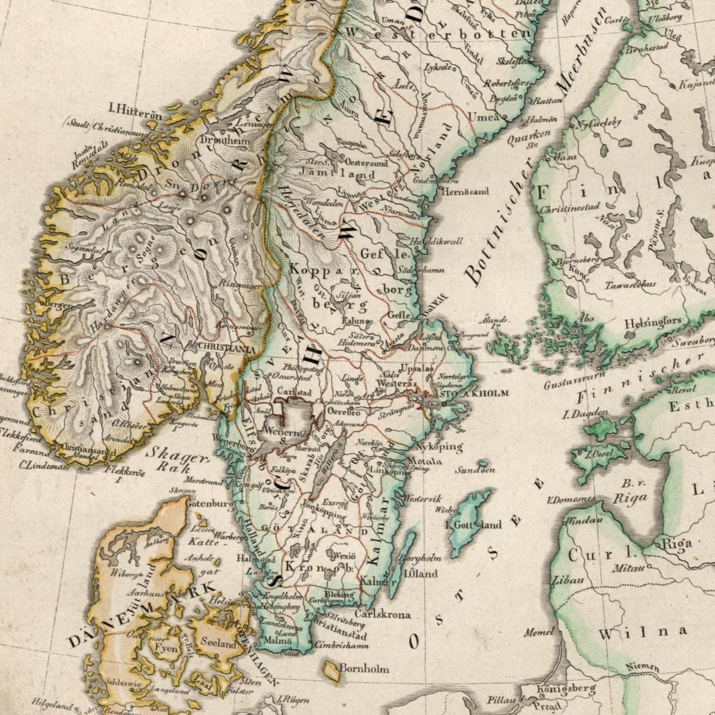 Harta e vjetër Finlandë
