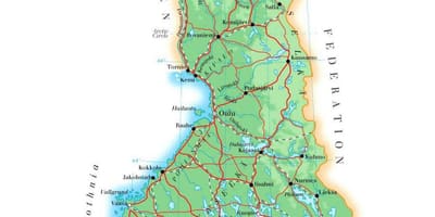 Harta e Finlandës lartësi