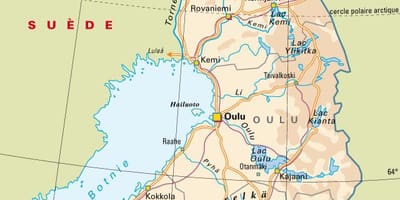 Harta e Finlandës parqet kombëtare