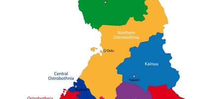 Finlanda krahinat hartë