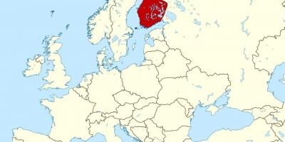Hartë të botës duke treguar Finlandë