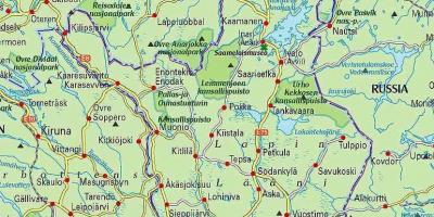 Harta e Finlandës dhe lapland