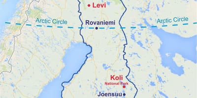 Rovaniemi hartë Finlandë